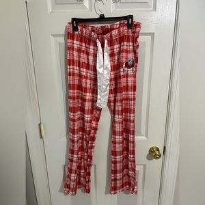 UGA University of Georgia Flannel Sleep Pants with Silk Ribbon
